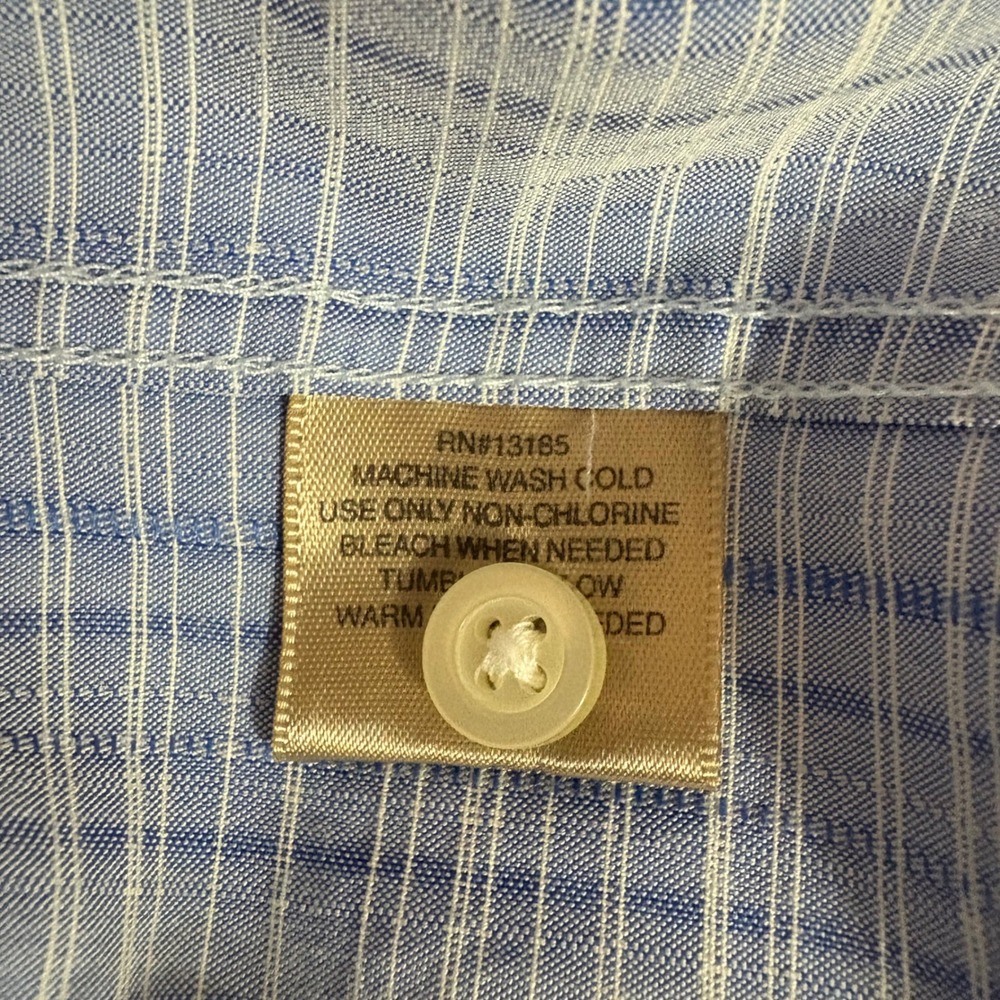 The Foundry Supply Co. Bundle Mens 4XL Button Down Polo Shirt Short Sleeve Blue‎ - Picture 8 of 15